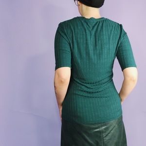 H&M Tops - Green Ribbed Jersey Top H&M Tops - Green Ribbed Jersey Top